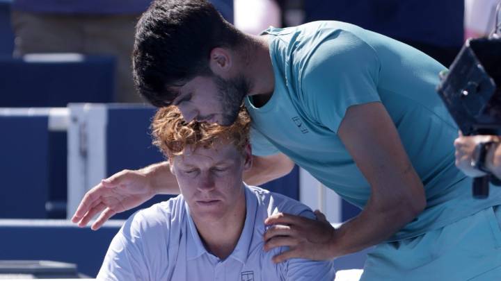 Sinner abandona la final y Carlos Alcaraz gana el Masters 1000 de Cincinatti