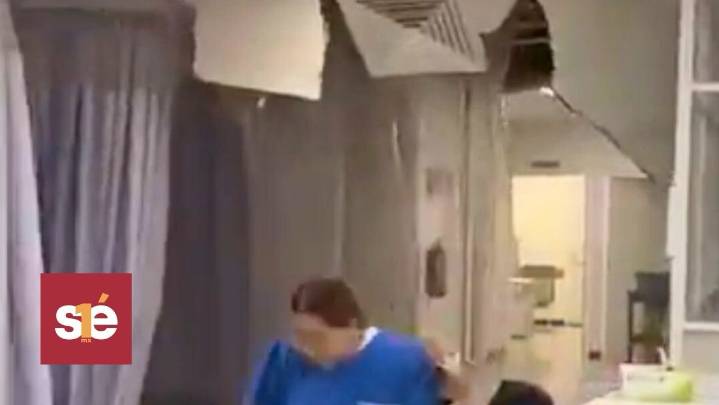 Colapsa techo en Hospital de Alta Especialidad de Ixtapaluca por filtración de agua