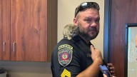 Texas officers rescue kitten from storm drain