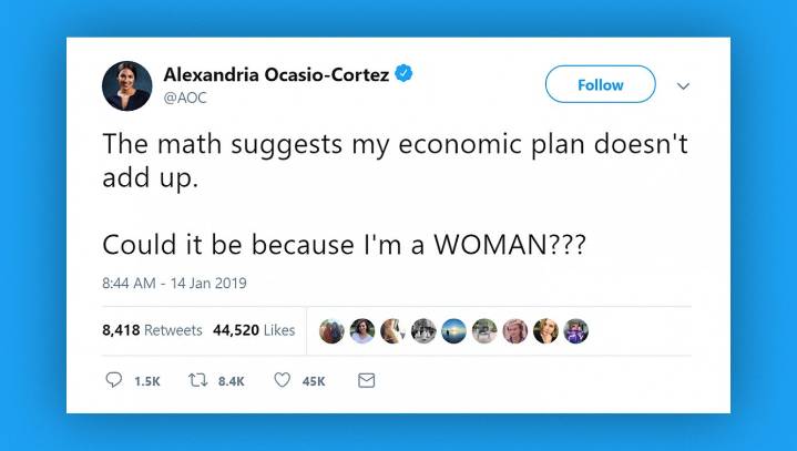 Ocasio-Cortez Accuses Math Of Sexism