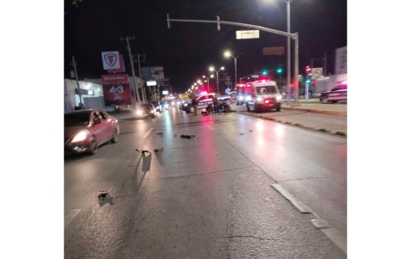 Motociclista derrapa en la Tecnológico y resulta gravemente herido