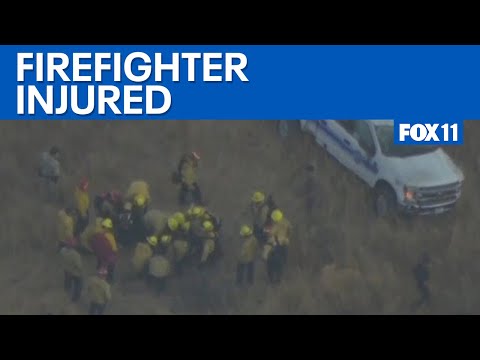 Firefighter injured while battling Canyon Fire near Lake Piru