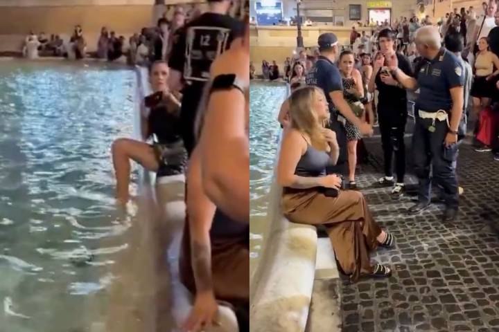 VIDEO. Turista argentina causa indignación en Roma: metió sus pies en la Fontana di Trevi