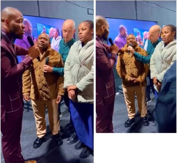 “Choose between your finance and love…” Pastor advises man to dump lover he brought to church (Watch Video)