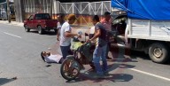 Camioneta atropelló a un motomandados