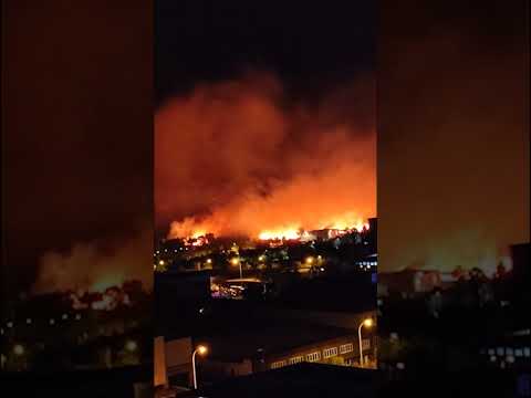 Grass Fire Spreads Rapidly Across Residential Area in Madrid #shorts