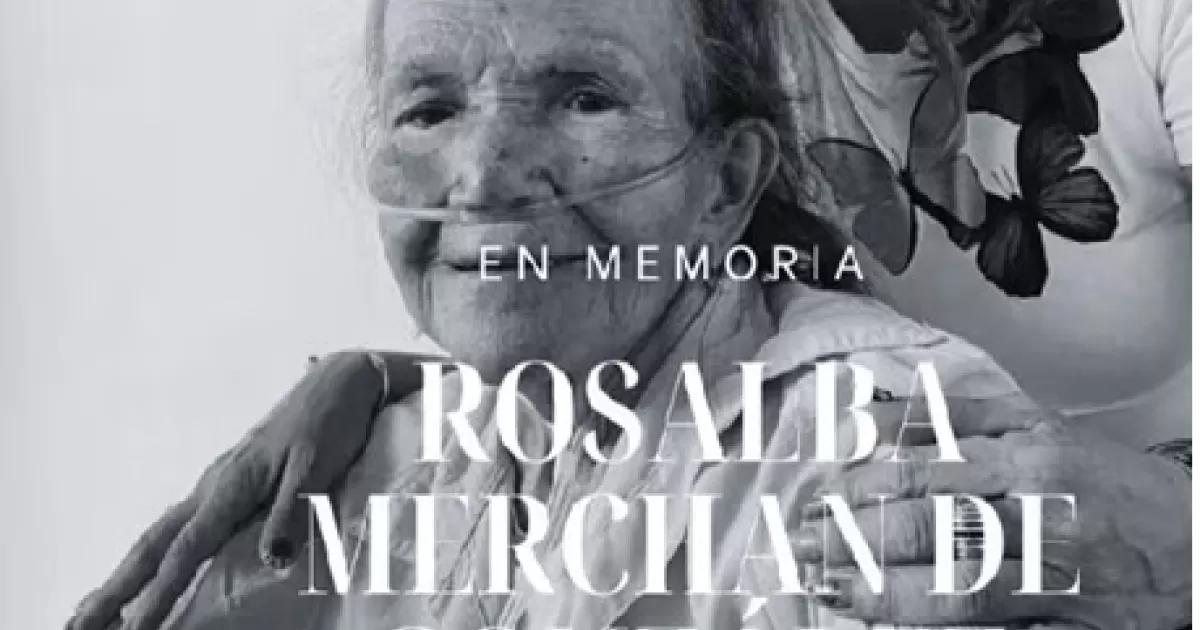 Falleció en Santander Rosalba Merchán, madre de Carlos Ramón González