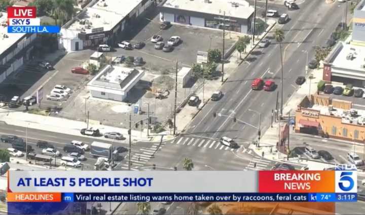 Mass shooting reported at South LA strip mall