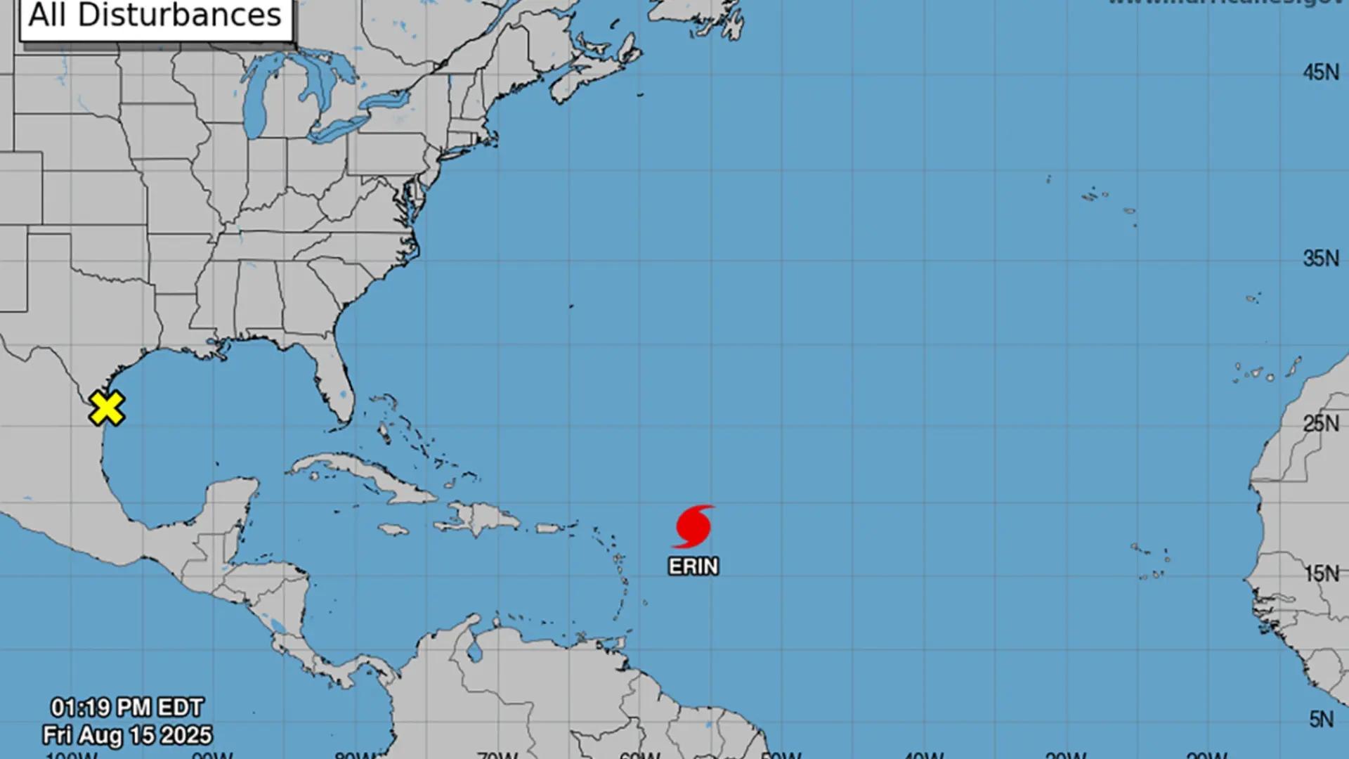 Erin se convierte en huracán "catastrófico" con categoría 5 en el Atlántico