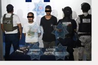 Detienen a dos hombres por delitos contra la salud en Cancún; aseguran 98 dosis de mariguana y cristal