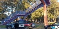 Colgaron una bandera con amenazas para Bullrich y Pullaro tras la detención del jefe de la barra de Rosario Central