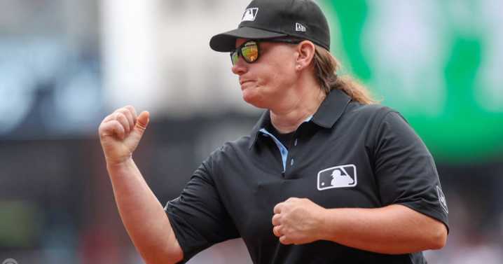 In an MLB first, woman umpires regular