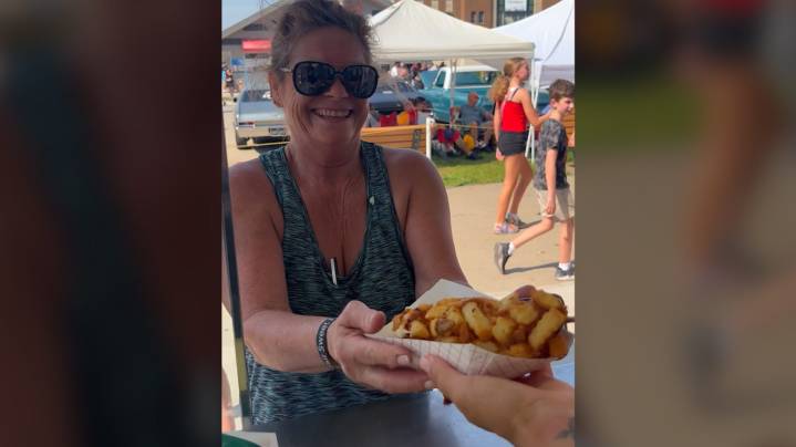 Bite into delicious and cheesy Korean corn dog at Iowa State Fair