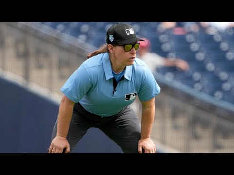 Jen Pawol speaks after becoming the first MLB female umpire