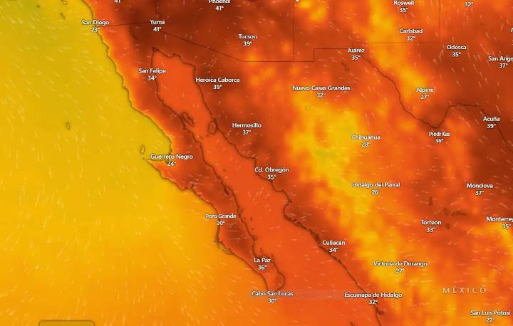 Clima en La Paz y Los Cabos el lunes 18 de agosto de 2025
