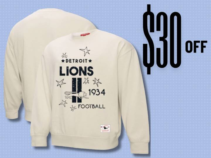 How to get this stylish Detroit Lions vintage-inspired sweatshirt for $30 off