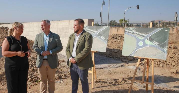 La Diputación de Granada avanza las obras de una rotonda en Las Gabias para dar mayor fluidez al tráfico