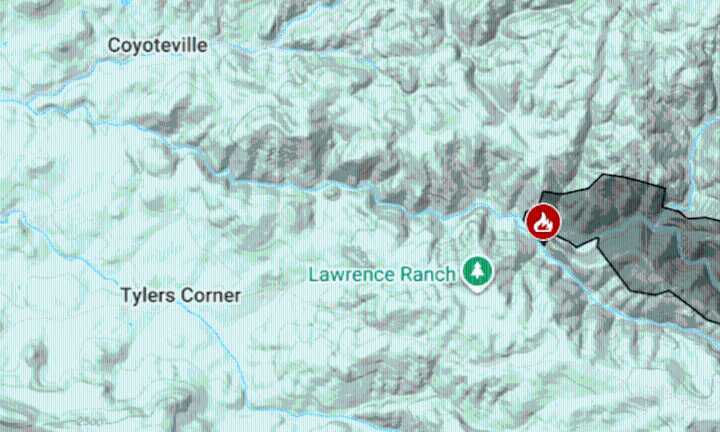 Map: Coyote Fire burning near footprint of 2021’s Caldor