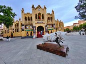 Una escultura espera ya a los aficionados en la Plaza de Toros de Albacete