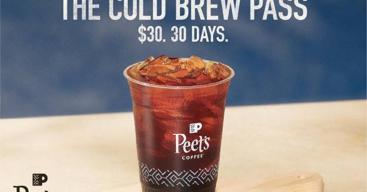 PEET'S COFFEE INTRODUCES FIRST-EVER 'COLD BREW PASS' TO MARK NATIONAL COFFEE DAY IN MONTH