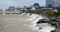 Authorities search for 3 people in Lake Erie as winds, waves hinder efforts
