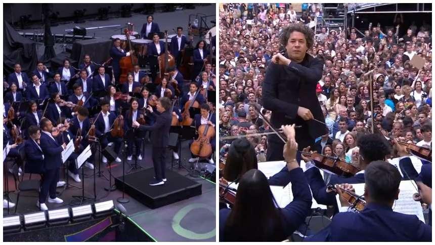 ¡Venezolanidad en su máximo esplendor! La Orquesta Sinfónica Simón Bolívar deslumbró en el concierto de Coldplay.