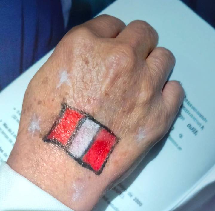 Morgan Quero destaca símbolo patrio pintado por estudiante en Barrios Altos