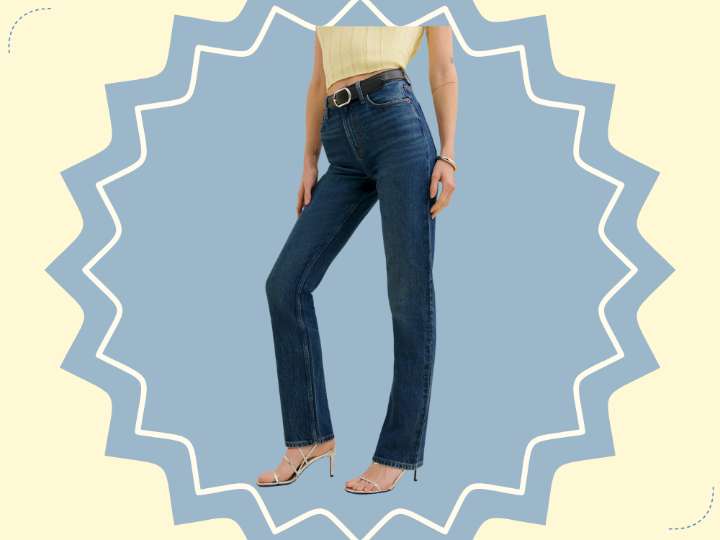 Reformation Jax Stretch High Rise Straight Jeans are 30 per cent off