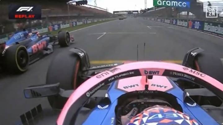 Gran maniobra. Así superó Colapinto a Gasly, pero después Alpine le pidió que cediera la posición