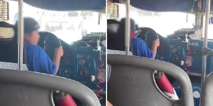 Niño manejó un camión de transporte público en Durango y causa polémica en redes