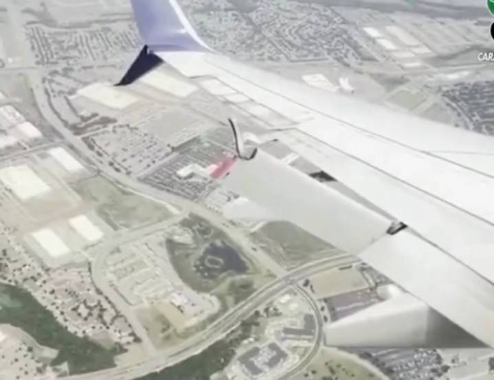 Avión con 62 pasajeros aterriza de emergencia al romperse un ala en pleno vuelo