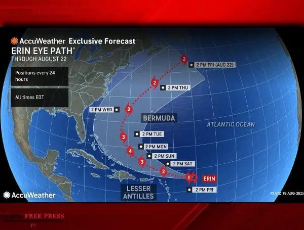 Erin Forecast To Strengthen To Category 4 Hurricane As It Heads North