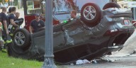 SUV, with 4 people inside, rolled on its top in Peoria’s East Bluff