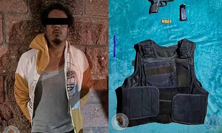 DETIENEN A HOMBRE ARMADO CON EQUIPO TÁCTICO EN LEÓN