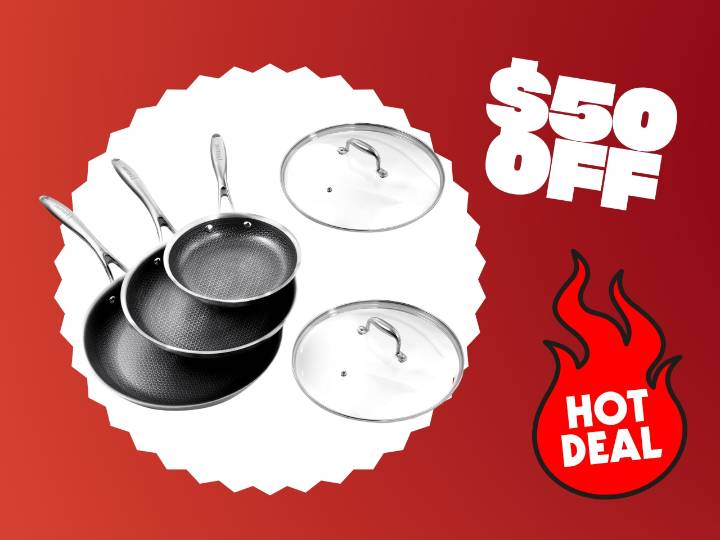 Amazon has this professional-grade 5-piece cookware set on secret sale for $50 off