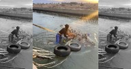 Una joven de 21 años rescató a una perrita de morir ahogada en un canal
