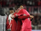 Franco Armani y el abrazo con llanto junto a Enzo Pérez tras pasar el karma de los penales de River vs Libertad: "Recompensa al trabajo"