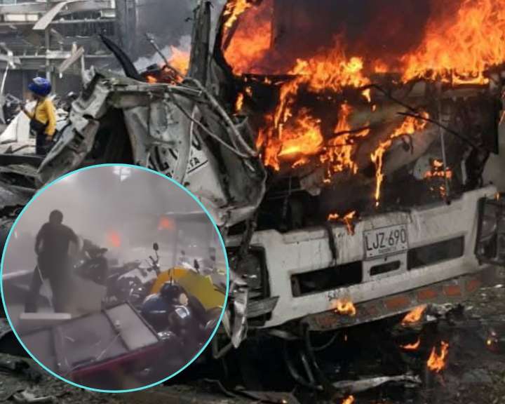 Camión bomba deja cinco muertos y 42 heridos en la base aérea de Cali