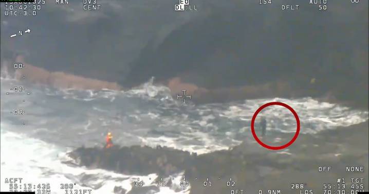 Así fue el rescate de uno de los pescadores desaparecidos tras naufragio en Magallanes