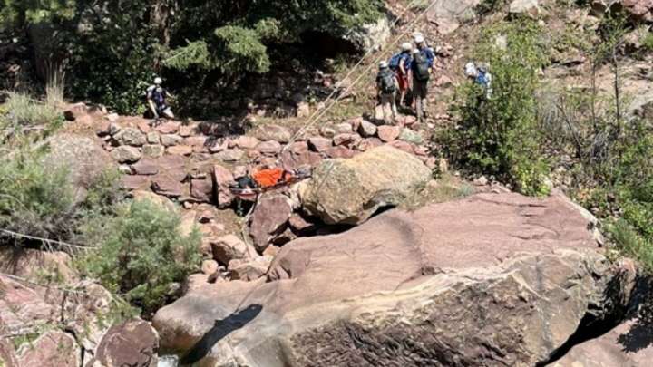 Fallen climber rescued after cries for help heard in Colo. canyon