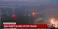 One in hospital after crash in La Vista