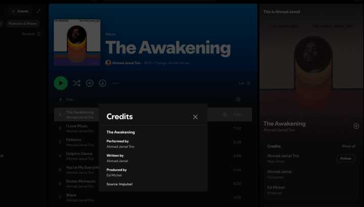 Bring Back Credits on Songs and Albums