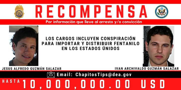 ICE lanza recompensa millonaria por Iván Archivaldo, el hijo de “El Chapo” más buscado