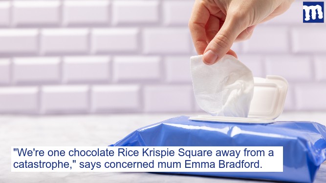 Terrified parents down to their last 100 packs of wet wipes