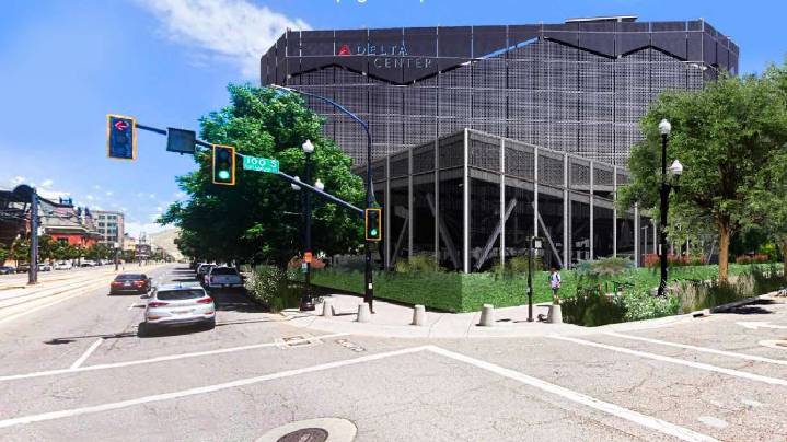 Commission recommends 7-story Delta Center parking garage, but expresses concerns
