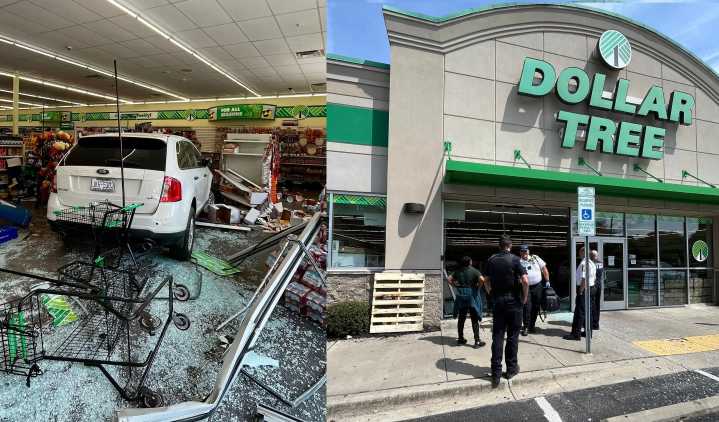 Auto choca contra Dollar Tree en Gastonia; tres personas heridas