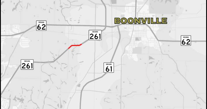 Road closure planned for State Road 261 in Warrick County
