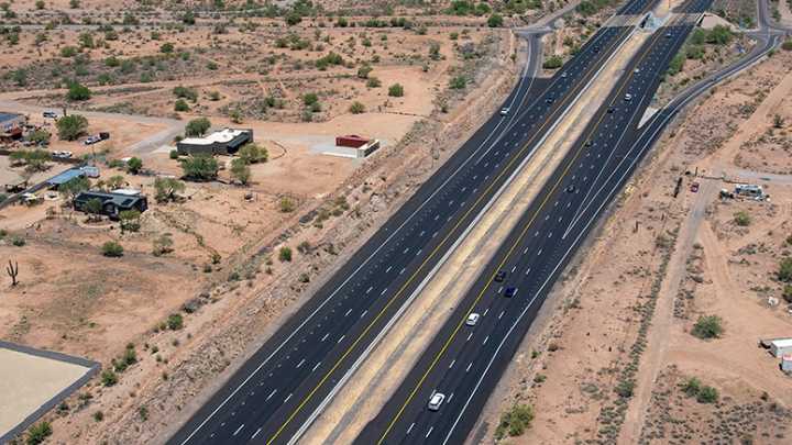 Carriles flexibles abiertos en I-17 para fin de semana de Labor Day
