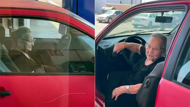 Una abuela de 93 años se hizo viral en TikTok por conducir hasta el trabajo de su nieta