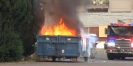 Crews extinguish dumpster fire outside Portland elementary on first day of school